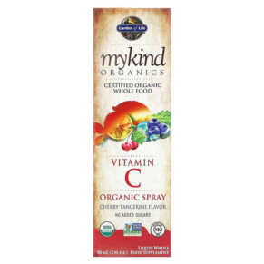 Thuốc bổ Garden of Life MyKind Organics Vitamin C Organic Spray Cherry-Tangerine 2 fl oz (58 ml) 658010118606