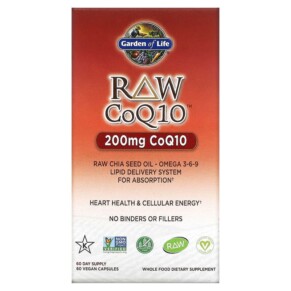 Thuốc bổ Garden of Life RAW CoQ10 200 mg 60 Vegan Capsules 658010115926