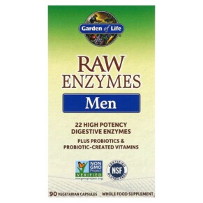 Thuốc bổ Garden of Life RAW Enzymes Men 90 Vegetarian Capsules 658010115612