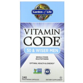 Thuốc bổ Garden of Life Vitamin Code 50 & Wiser Men Whole Food Multivitamin 240 Vegetarian Capsules 658010114202