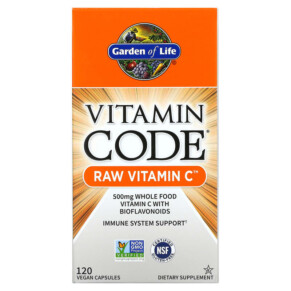 Thuốc bổ Garden of Life Vitamin Code RAW Vitamin C 120 Vegan Capsules 658010116558