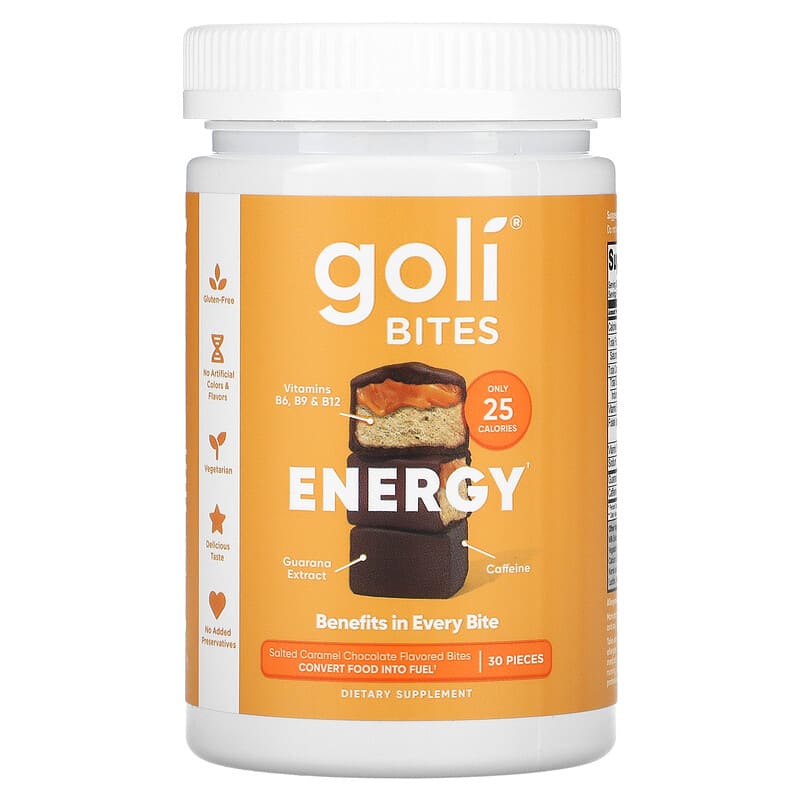 Goli Nutrition Energy Bites Salted Caramel Chocolate 30 Pieces 6 Thực phẩm chức năng Goli Nutrition Energy Bites Salted Caramel Chocolate 30 Pieces 055840400534