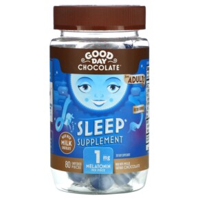 Thuốc bổ Good Day Chocolate Sleep Supplement For Adults 80 Candy Coated Pieces 858982004437
