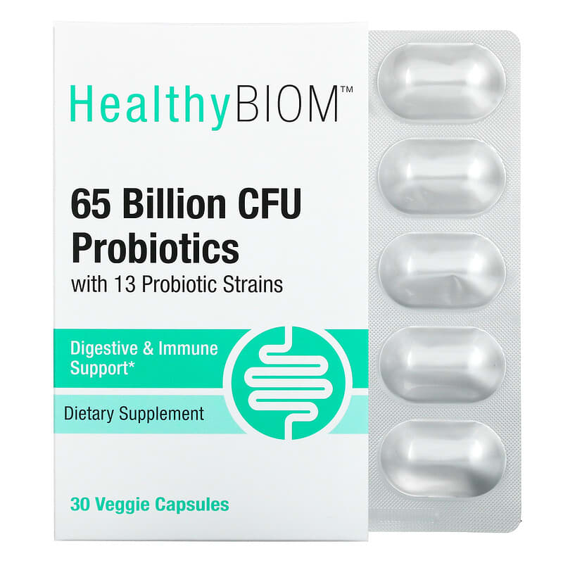 HealthyBiom 65 Billion CFUs Probiotics 30 Veggie Capsules 6 Thực phẩm chức năng HealthyBiom 65 Billion CFUs Probiotics 30 Veggie Capsules 898220019175