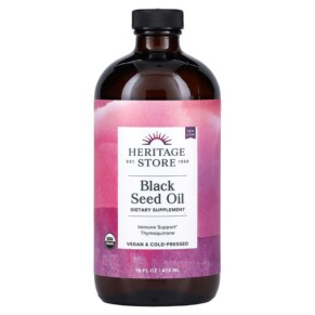 Thuốc bổ Heritage Store Black Seed Oil 16 fl oz (473 ml) 076970825714