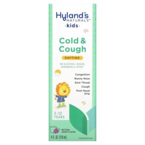 Thuốc bổ Hyland's Kids Cold & Cough Daytime Ages 2-12 Natural Grape 4 fl oz (118 ml) 354973324312