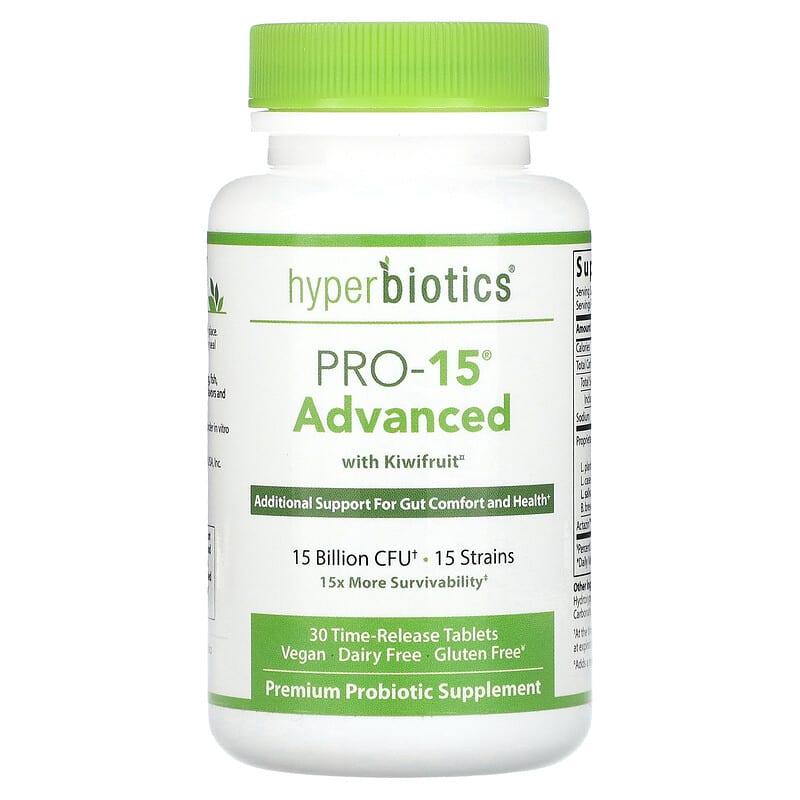 Hyperbiotics PRO-15 Advanced with Kiwifruit 15 Billion CFU 30 Time-Release Tablets 6 Thực phẩm chức năng Hyperbiotics PRO-15 Advanced with Kiwifruit 15 Billion CFU 30 Time-Release Tablets 9506000058542