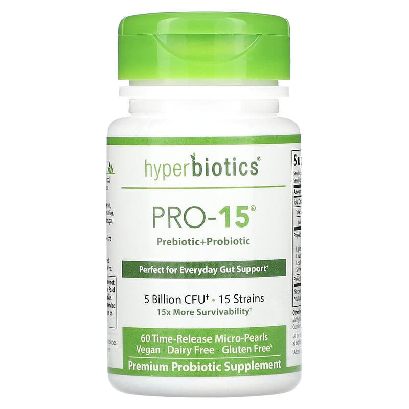 Hyperbiotics PRO-15 Prebiotic + Probiotic 5 Billion CFU 60 Time-Release Micro-Pearls 6 Thực phẩm chức năng Hyperbiotics PRO-15 Prebiotic + Probiotic 5 Billion CFU 60 Time-Release Micro-Pearls 9506000058504