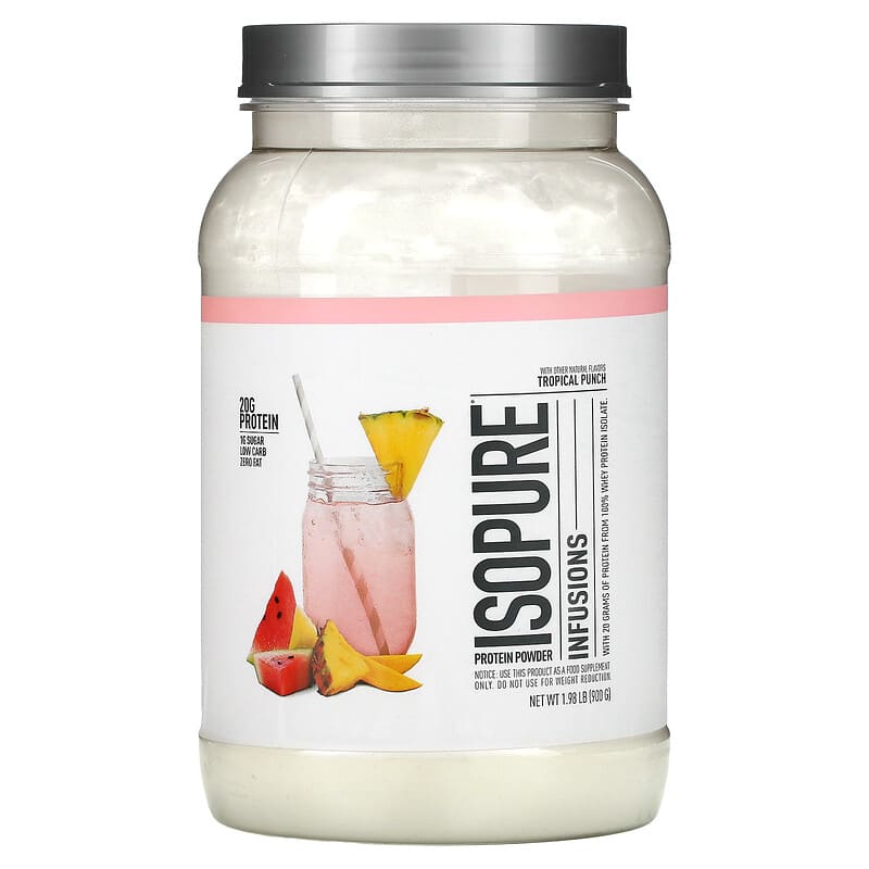 Isopure Infusions Protein Powder Tropical Punch 1.98 lb (900 g) 6 Thực phẩm chức năng Isopure Infusions Protein Powder Tropical Punch 1.98 lb (900 g) 089094025663