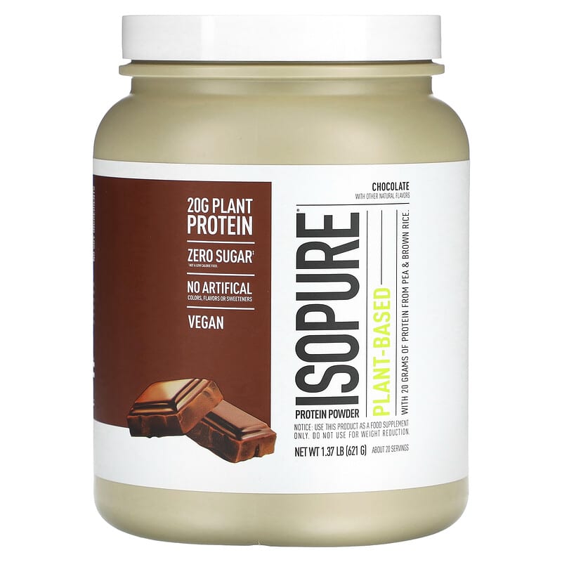 Isopure Plant-Based Protein Powder Chocolate 1.37 lb (621 g) 6 Thực phẩm chức năng Isopure Plant-Based Protein Powder Chocolate 1.37 lb (621 g) 089094025434