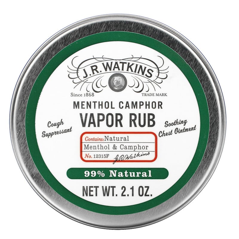 J R Watkins Menthol Camphor Vapor Rub 2.1 oz 6 Thực phẩm chức năng J R Watkins Menthol Camphor Vapor Rub 2.1 oz 818570008919