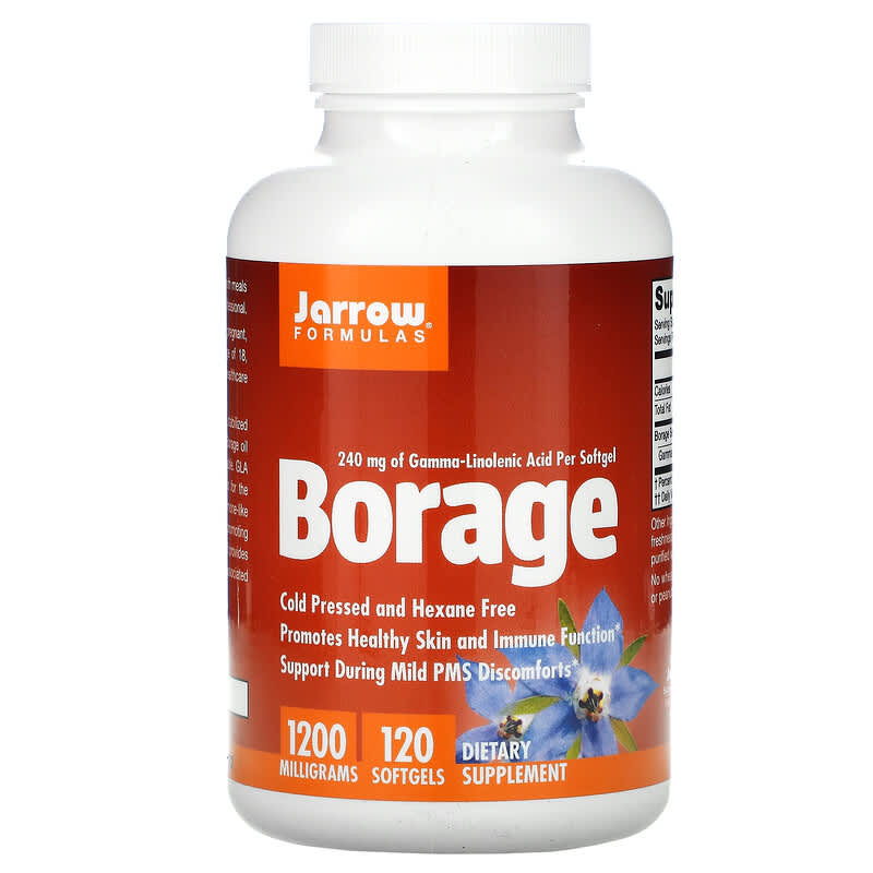 Jarrow Formulas Borage GLA-240 1200 mg 120 Softgels 6 Thực phẩm chức năng Jarrow Formulas Borage GLA-240 1200 mg 120 Softgels 790011090090