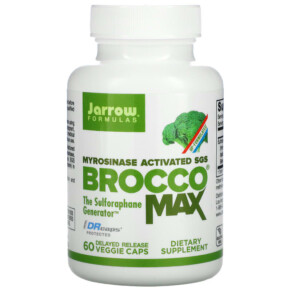 Thuốc bổ Jarrow Formulas BroccoMax Myrosinase Activated SGS 60 Delayed Release Veggie Caps 790011200277