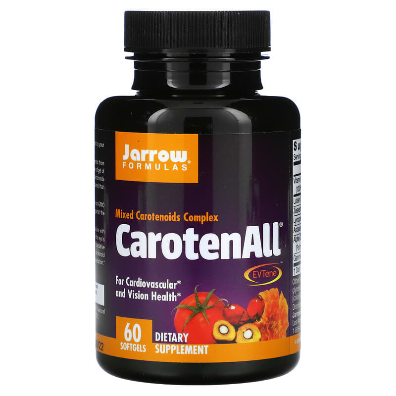 Jarrow Formulas CarotenAll Mixed Carotenoids Complex 60 Softgels 6 Thực phẩm chức năng Jarrow Formulas CarotenAll Mixed Carotenoids Complex 60 Softgels 790011120186