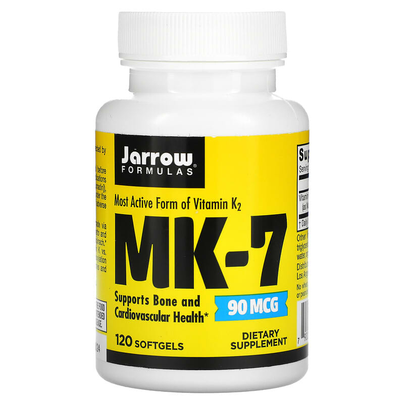 Jarrow Formulas MK-7 Vitamin K2 as MK-7 90 mcg 120 Softgels 6 Thực phẩm chức năng Jarrow Formulas MK-7 Vitamin K2 as MK-7 90 mcg 120 Softgels 790011300076