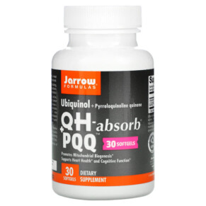 Thuốc bổ Jarrow Formulas Ubiquinol QH-Absorb + PQQ 30 Softgels 790011060277