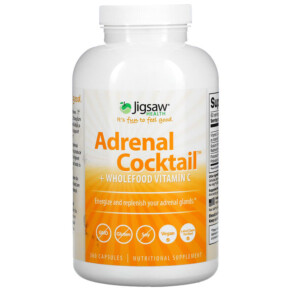 Thuốc bổ Jigsaw Health Adrenal Cocktail + Wholefood Vitamin C 360 Capsules 876634001856