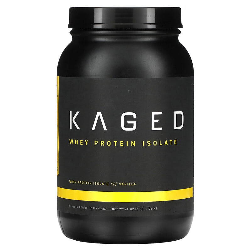 Kaged Whey Protein Isolate Vanilla 3 lb (1.36 kg) 6 Thực phẩm chức năng Kaged Whey Protein Isolate Vanilla 3 lb (1.36 kg) 852253007769