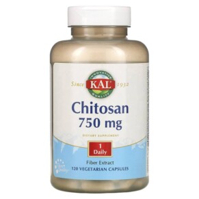 Thuốc bổ KAL Chitosan 750 mg 120 Vegetarian Capsules 021245804123