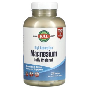 Thuốc bổ KAL High Absorption Magnesium Fully Chelated 270 Tablets 021245210689