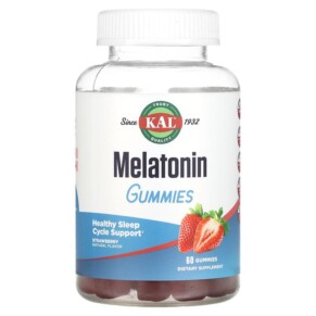 Thuốc bổ KAL Melatonin Gummies Strawberry 60 Gummies 021245263715