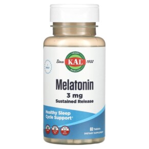 Thuốc bổ KAL Melatonin SR 3 mg 60 Tablets 021245750062