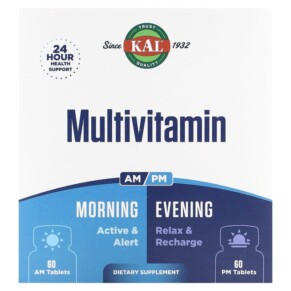 Thuốc bổ KAL Multivitamin Morning & Evening 2 Pack 60 Tablets Each 021245581406