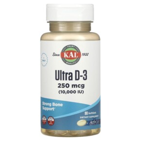 Thuốc bổ KAL Ultra D-3 250 mcg (10.000 IU) 90 Softgels 021245782872