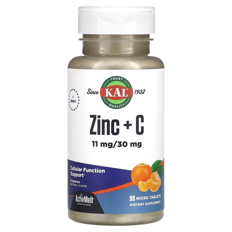 KAL Zinc + C Tangerine 90 Micro Tablets 6 Thực phẩm chức năng KAL Zinc + C Tangerine 90 Micro Tablets 021245560999