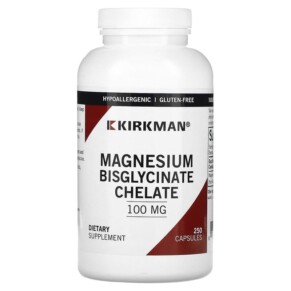 Thuốc bổ Kirkman Labs Magnesium Bisglycinate Chelate 100 mg 250 Capsules 812325020539