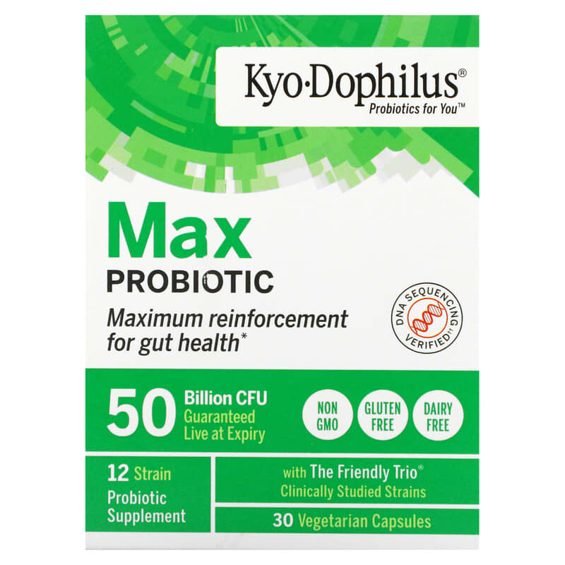 Kyolic Kyo-Dophilus Max Probiotic 50 Billion CFU 30 Vegetarian Capsules 6 Thực phẩm chức năng Kyolic Kyo-Dophilus Max Probiotic 50 Billion CFU 30 Vegetarian Capsules 023542633932