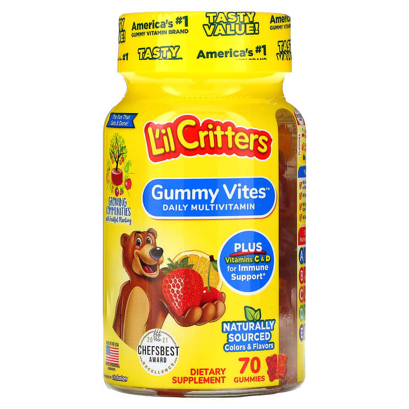 L'il Critters Gummy Vites Daily Multivitamin 70 Gummies 6 Thực phẩm chức năng L'il Critters Gummy Vites Daily Multivitamin 70 Gummies 027917006239