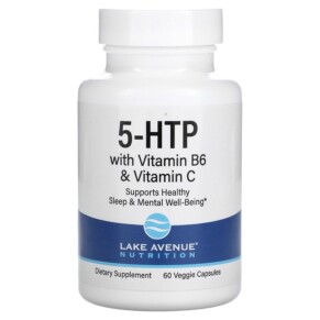 Thuốc bổ Lake Avenue Nutrition 5-HTP with Vitamin B6 & Vitamin C 60 Veggie Capsules 898220015566