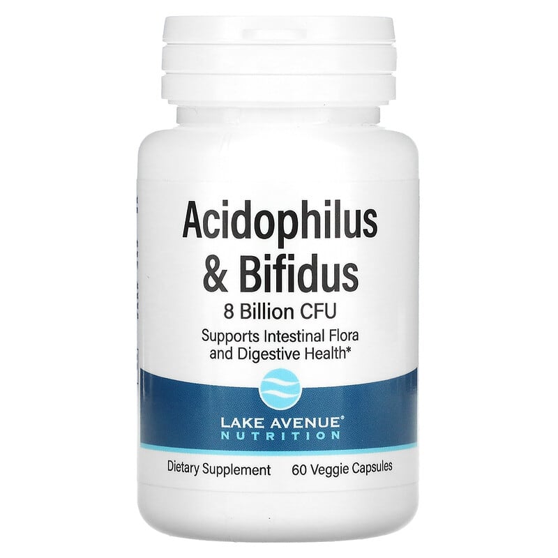 Lake Avenue Nutrition Acidophilus and Bifidus Probiotic Blend 8 Billion CFU 60 Veggie Capsules 6 Thực phẩm chức năng Lake Avenue Nutrition Acidophilus and Bifidus Probiotic Blend 8 Billion CFU 60 Veggie Capsules 898220014125