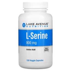 Thuốc bổ Lake Avenue Nutrition L-Serine 900 mg 120 Veggie Capsules 898220017157
