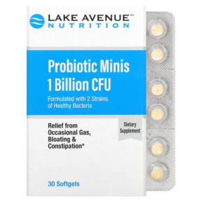 Thuốc bổ Lake Avenue Nutrition Probiotic Minis 2 Strain Blend 1 Billion CFU 30 Softgels 898220014866