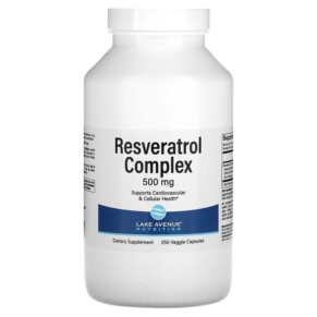 Thuốc bổ Lake Avenue Nutrition Resveratrol Complex 500 mg 250 Veggie Capsules 898220016631