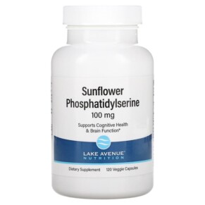 Thuốc bổ Lake Avenue Nutrition Sunflower Phosphatidylserine 100 mg 120 Veggie Capsules 898220016914