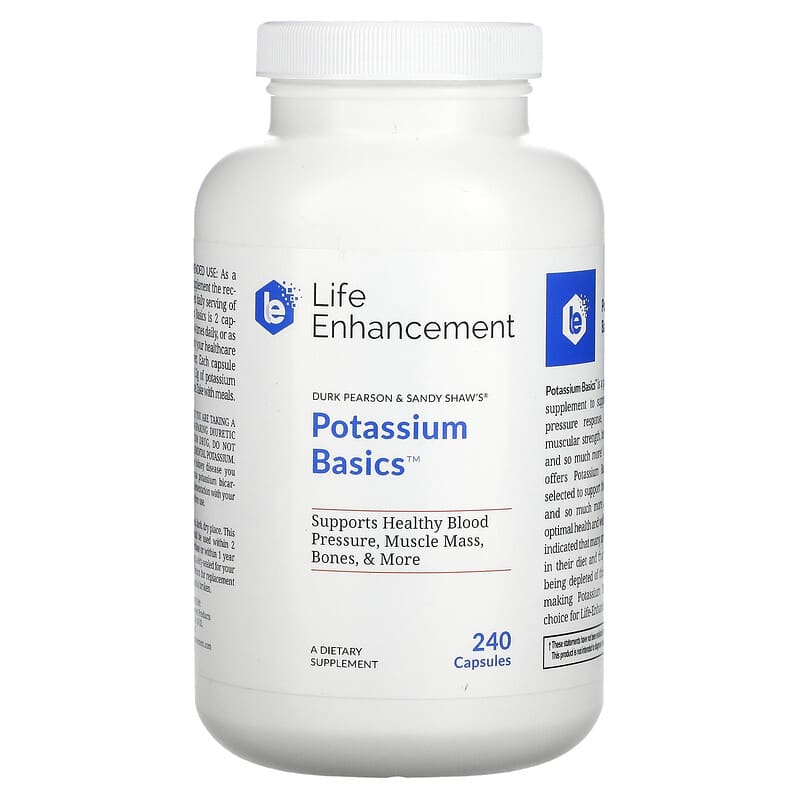 Life Enhancement Potassium Basics 240 Capsules 6 Thực phẩm chức năng Life Enhancement Potassium Basics 240 Capsules 603902103154