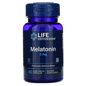 Thuốc bổ Life Extension Melatonin 3 mg 60 Vegetarian Capsules 737870330066