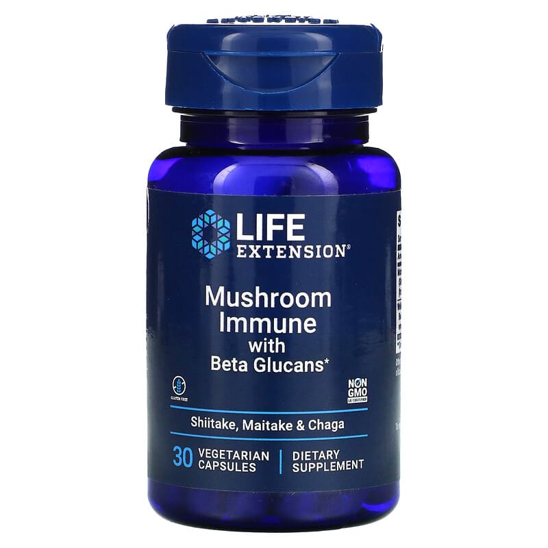 Life Extension Mushroom Immune With Beta Glucans 30 Vegetarian Capsules 6 Thực phẩm chức năng Life Extension Mushroom Immune With Beta Glucans 30 Vegetarian Capsules 737870242635