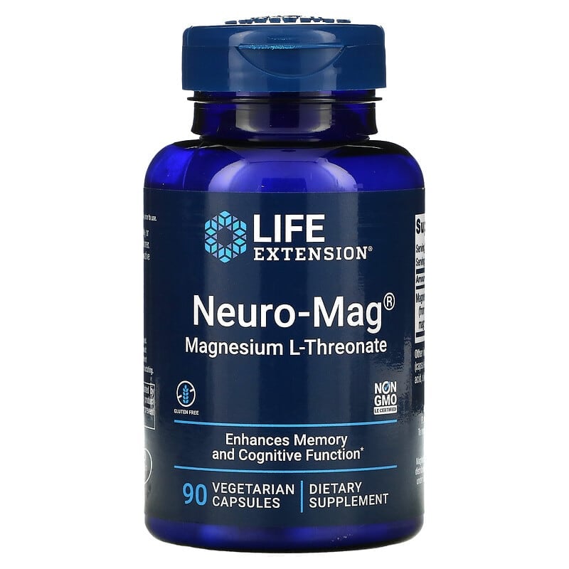 Life Extension Neuro-Mag Magnesium L-Threonate 90 Vegetarian Capsules 6 Thực phẩm chức năng Life Extension Neuro-Mag Magnesium L-Threonate 90 Vegetarian Capsules 737870160397