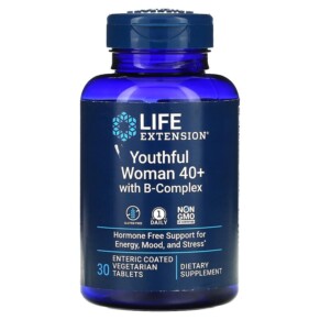 Thuốc bổ Life Extension Youthful Woman 40+ with B-Complex 30 Enteric Coated Vegetarian Tablets 737870250739