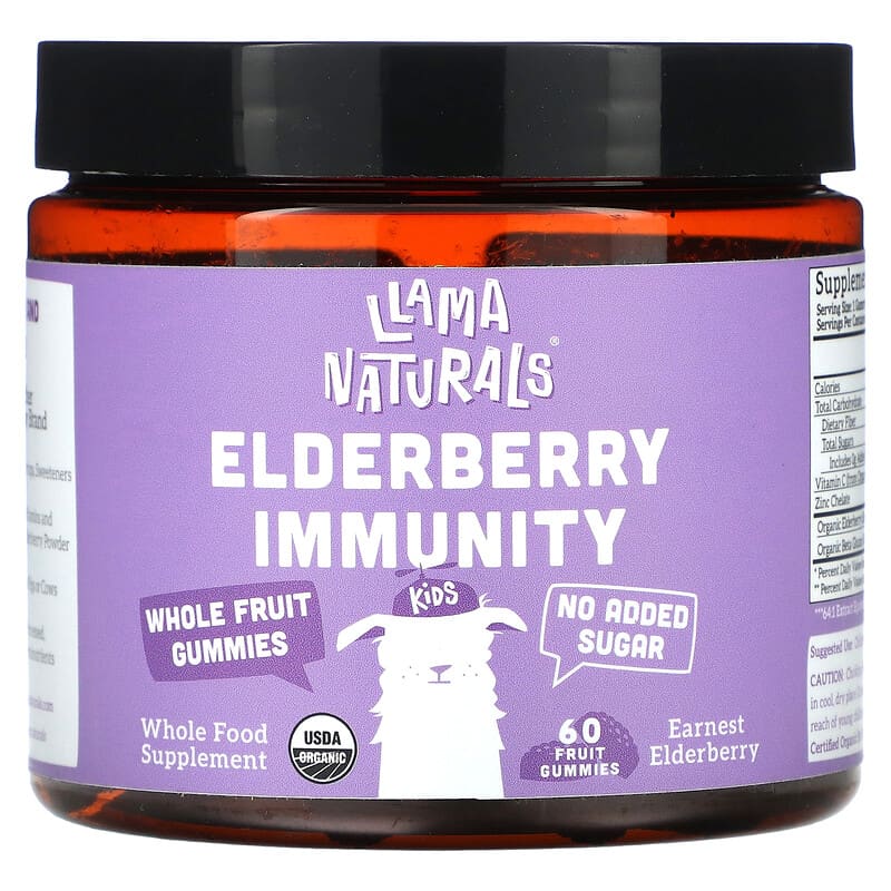 Llama Naturals Kids Elderberry Immunity Fruit Gummies Earnest Elderberry 60 Gummies 6 Thực phẩm chức năng Llama Naturals Kids Elderberry Immunity Fruit Gummies Earnest Elderberry 60 Gummies 860001569063