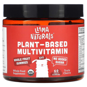 Thuốc bổ Llama Naturals Plant-Based Multivitamin Whole Fruit Gummies Truly Cherry 60 Fruit Gummies 860001318647