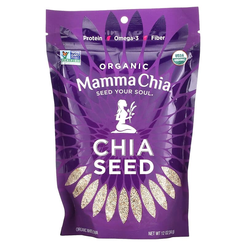 Mamma Chia Organic White Chia Seed 12 oz (340 g) 6 Thực phẩm chức năng Mamma Chia Organic White Chia Seed 12 oz (340 g) 856516002348