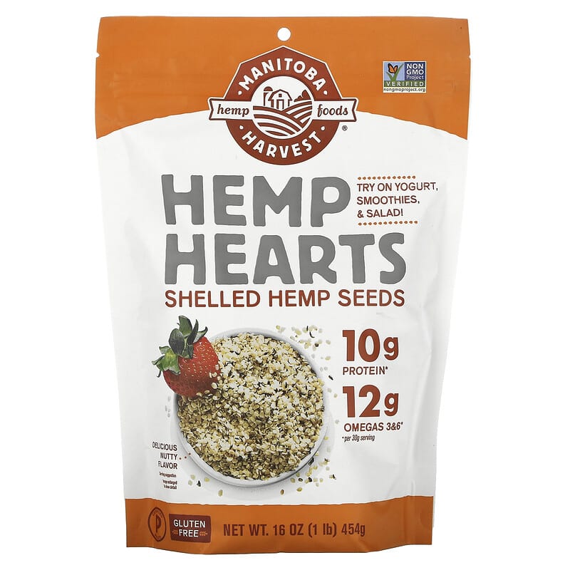 Manitoba Harvest Hemp Hearts Shelled Hemp Seeds Delicious Nutty Flavor 16 oz (454 g) 6 Thực phẩm chức năng Manitoba Harvest Hemp Hearts Shelled Hemp Seeds Delicious Nutty Flavor 16 oz (454 g) 697658201219