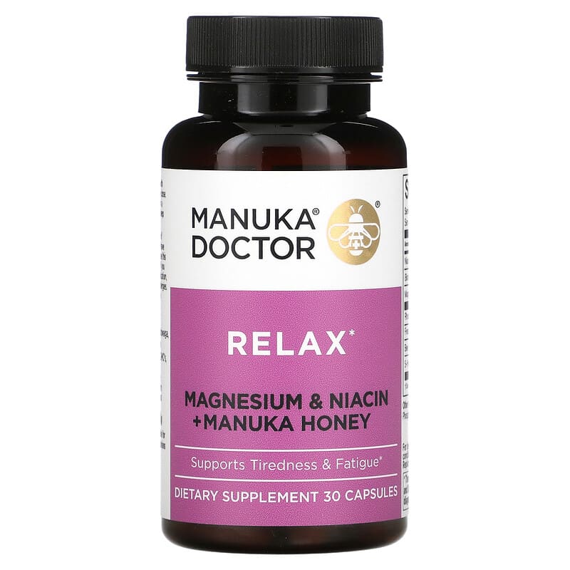Manuka Doctor Relax Magnesium & Niacin + Manuka Honey 30 Capsules 6 Thực phẩm chức năng Manuka Doctor Relax Magnesium & Niacin + Manuka Honey 30 Capsules 810057720444