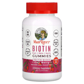 Thuốc bổ MaryRuth Organics Biotin Gummies Goji Berry 60 Gummies 856645008303