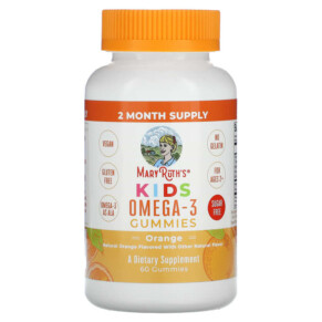Thuốc bổ MaryRuth Organics Kids Omega-3 Gummies Ages 2+ Orange 60 Gummies 850018471459